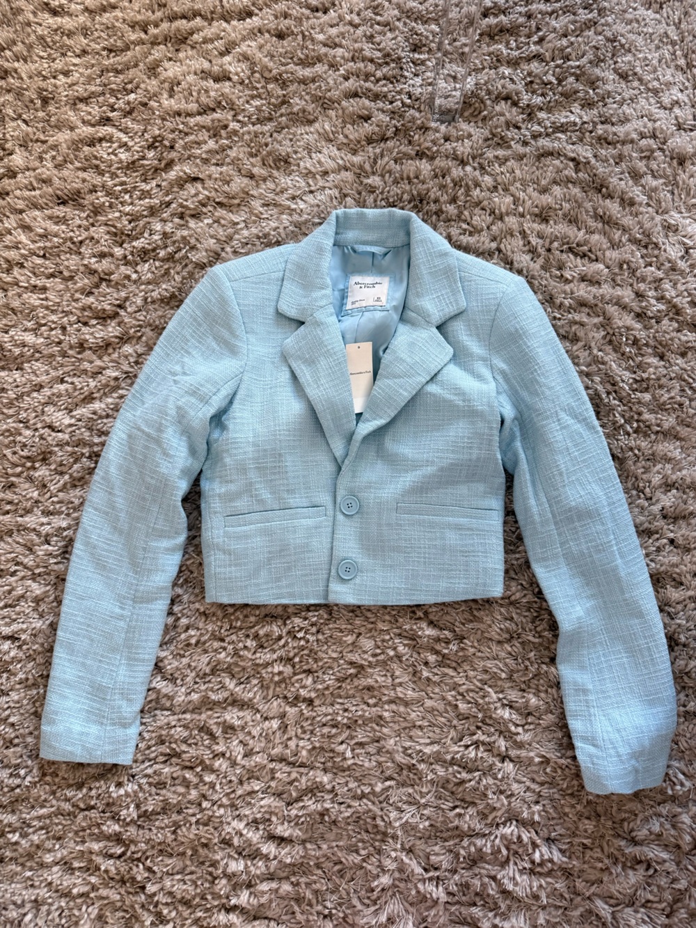 Abercrombie cropped Light Blue Women's Blazer Jacket